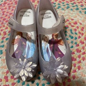 Mini Melissa Frozen Kids Dress Shoes - Shimmering Silver